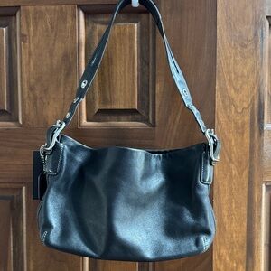 Coach Black Leather Shoulder Bag